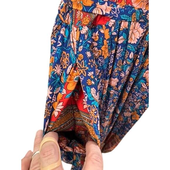 NWT!! "BLOOMCHIC" Summer Bohemian Full Length Flutter Dress SZ 12 Gypsy Fairy - Picture 3 of 13
